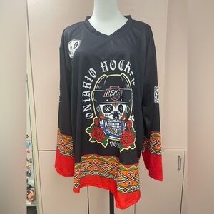 Violent gentlemen Ontario Reign Dia De Los Muertos Men's Hockey Jersey size L
